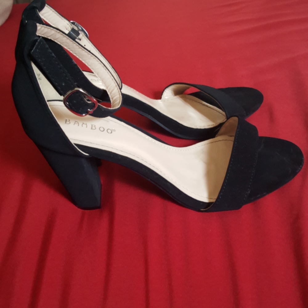 Bamboo block heels